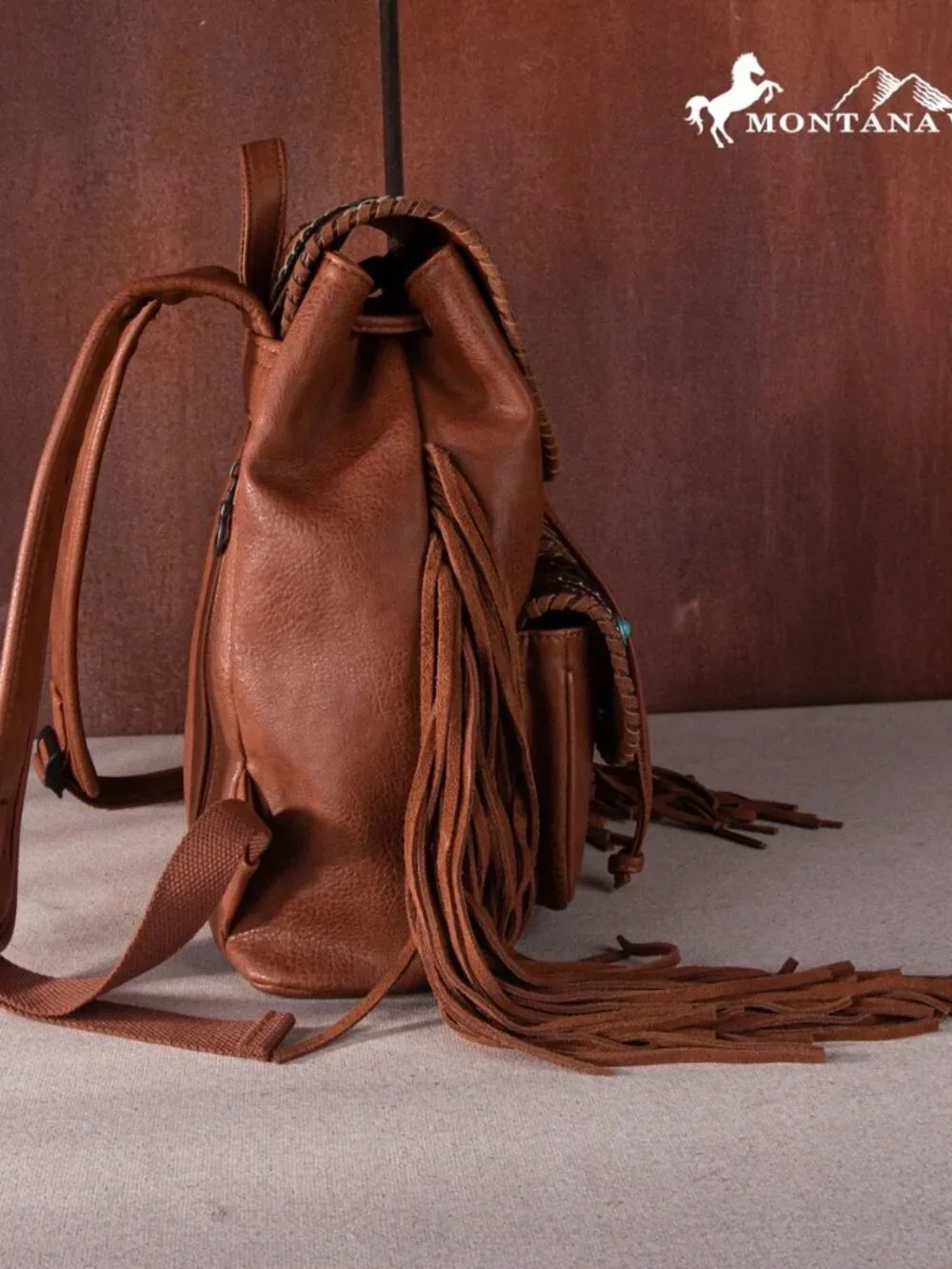 Montana West Floral Embroidered Collection Backpack - Brown